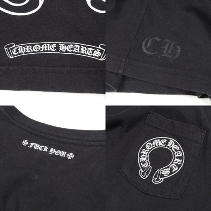CHROME HEARTS Horseshoe Floral Print Sleeve T-Shirt Size L