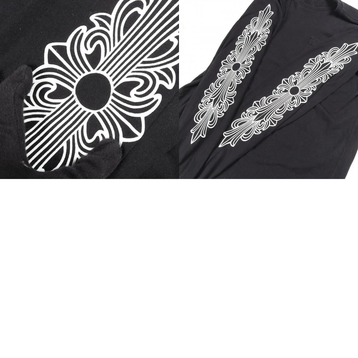 CHROME HEARTS Horseshoe Floral Print Sleeve T-Shirt Size L