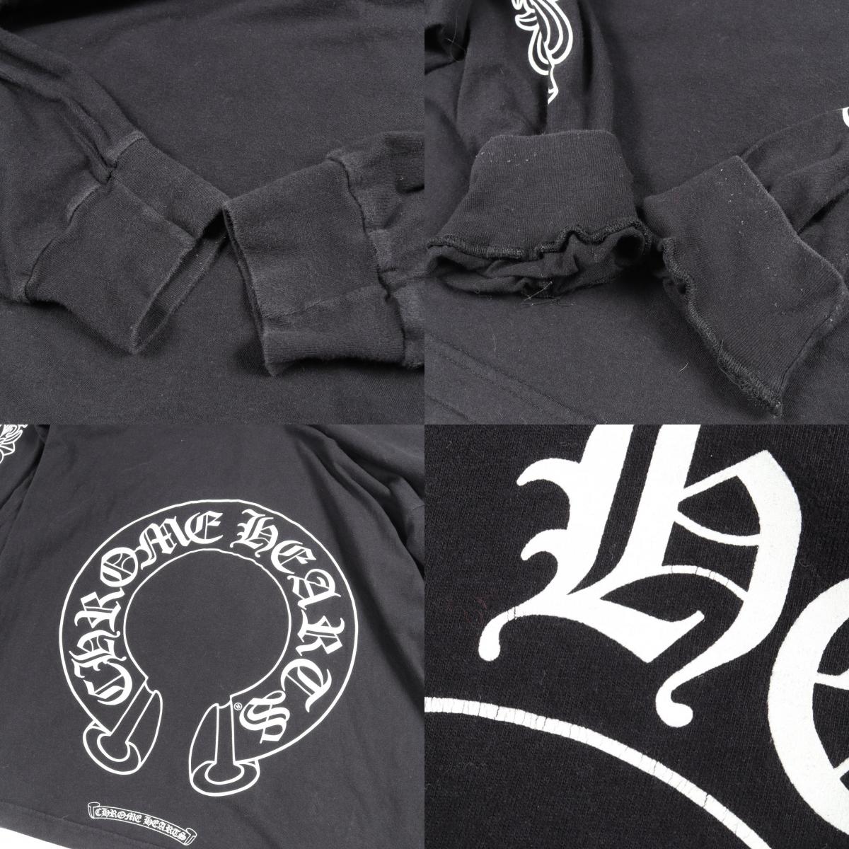 CHROME HEARTS Horseshoe Floral Print Sleeve T-Shirt Size L