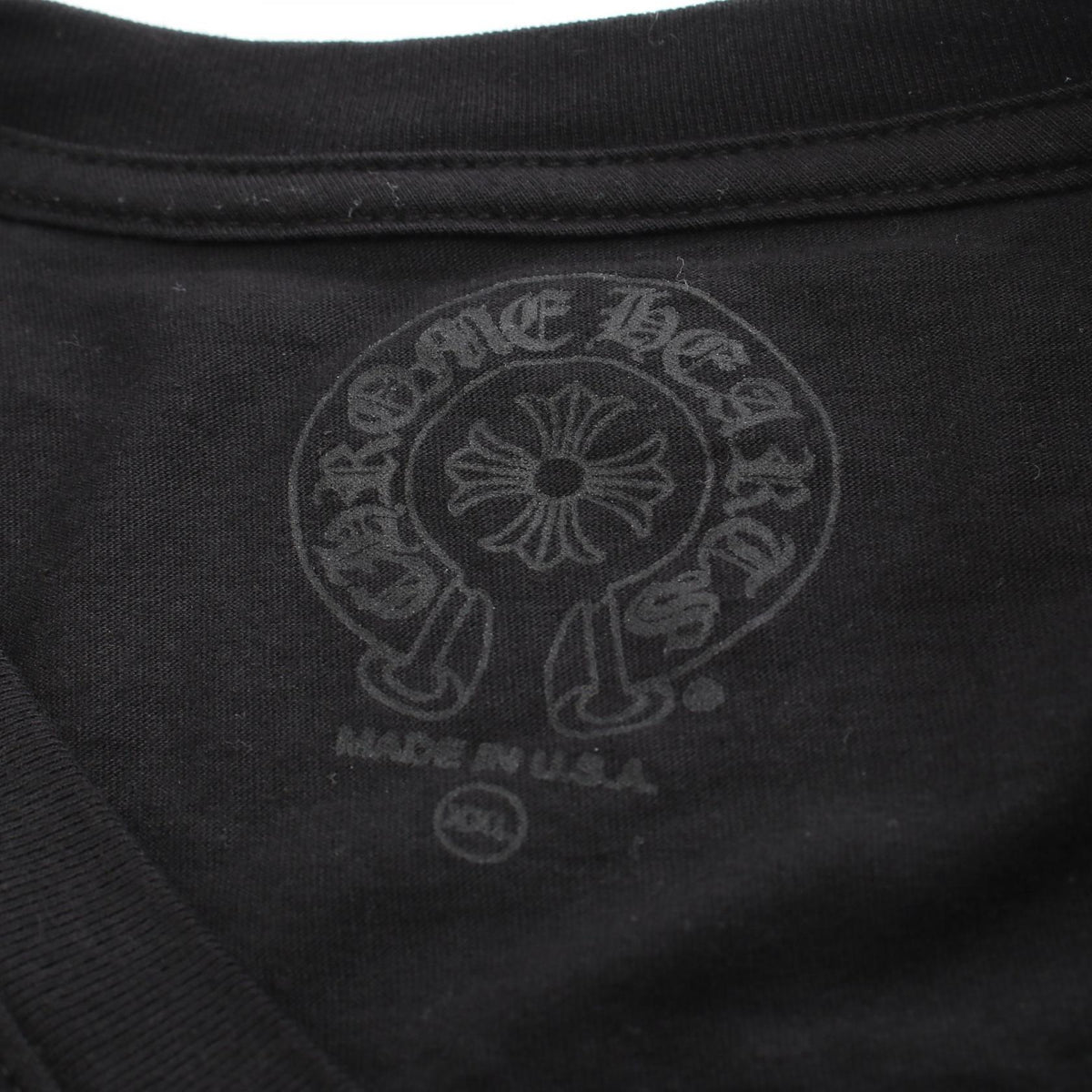 CHROME HEARTS Scroll Label Logo T-Shirt Black Size XXL