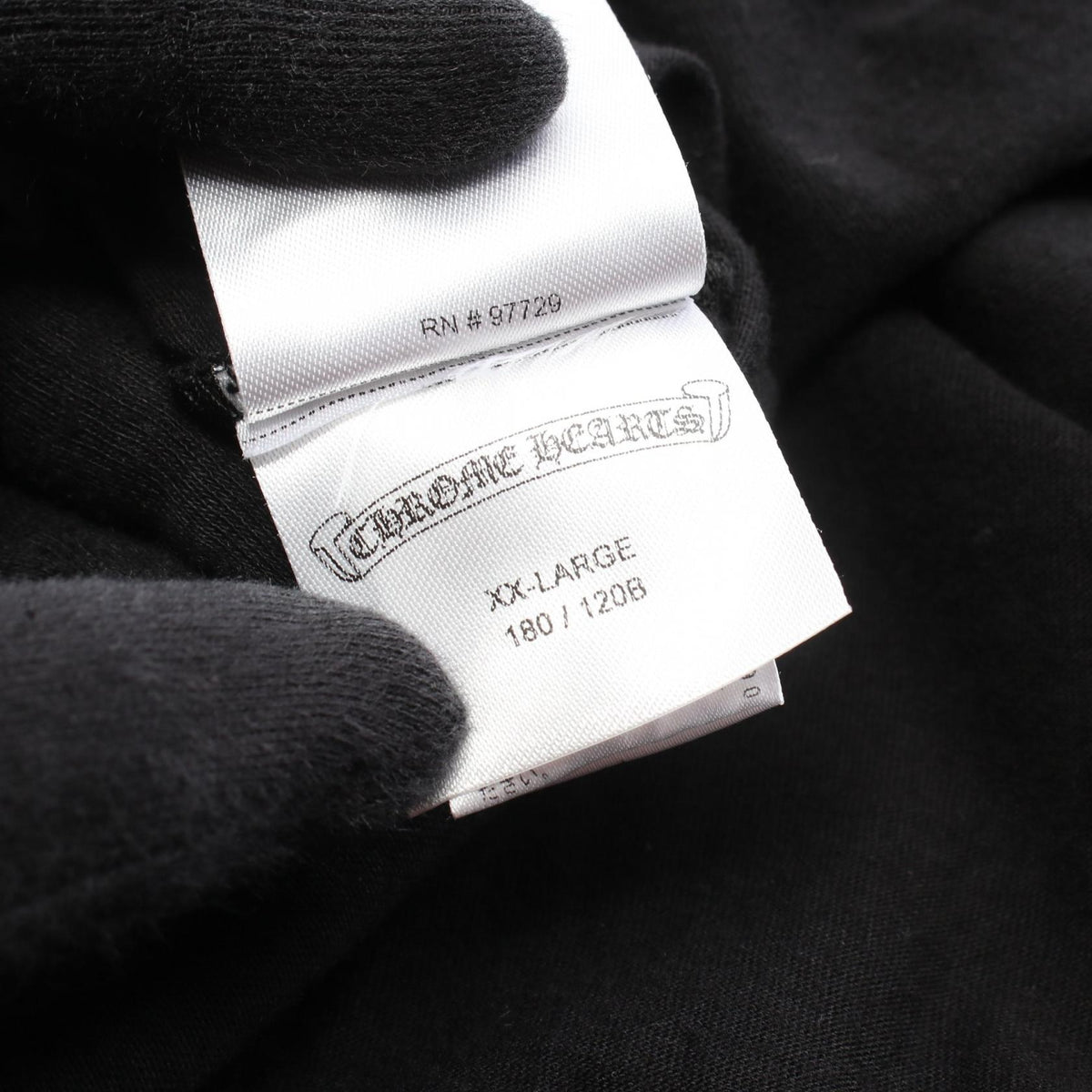 CHROME HEARTS Scroll Label Logo T-Shirt Black Size XXL