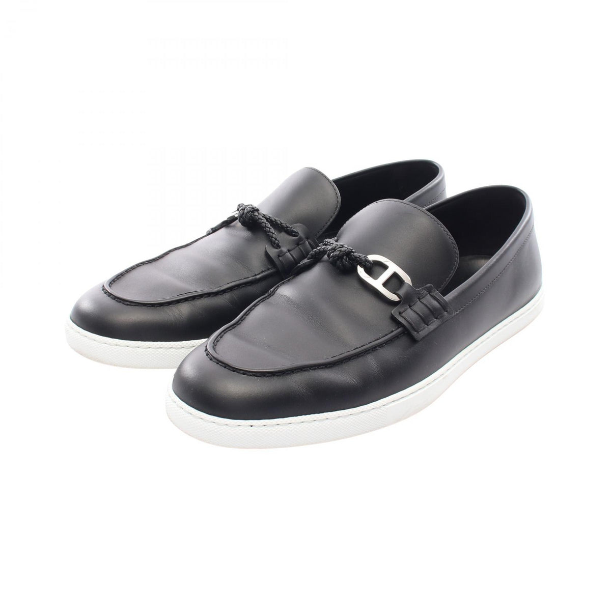HERMES Ignacio Chaîne d'Ancre Leather EU 44 Loafers Size EU 44