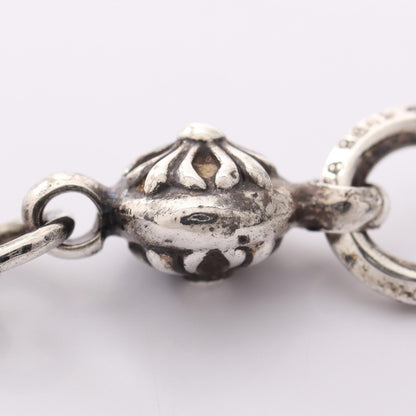 CHROME HEARTS Silver 1 Ball Tiny CH Cross Pendant