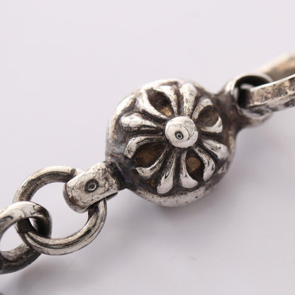CHROME HEARTS Silver 1 Ball Tiny CH Cross Pendant
