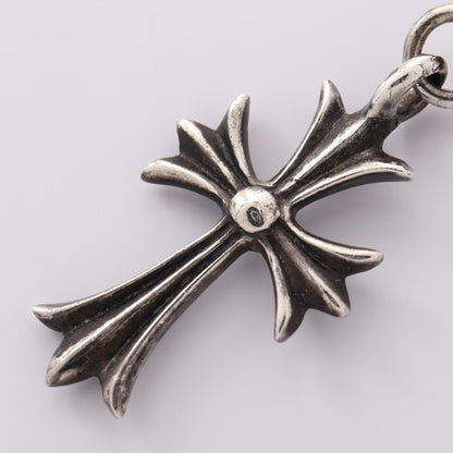 CHROME HEARTS Silver 1 Ball Tiny CH Cross Pendant