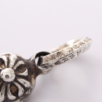 CHROME HEARTS Silver 1 Ball Tiny CH Cross Pendant