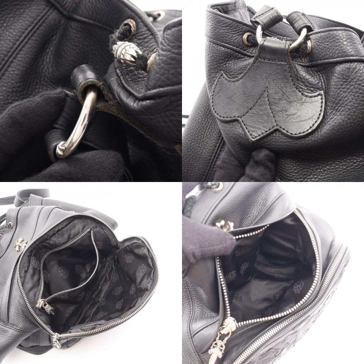 CHROME HEARTS Strange Love Cemetery Cross Leather Backpack