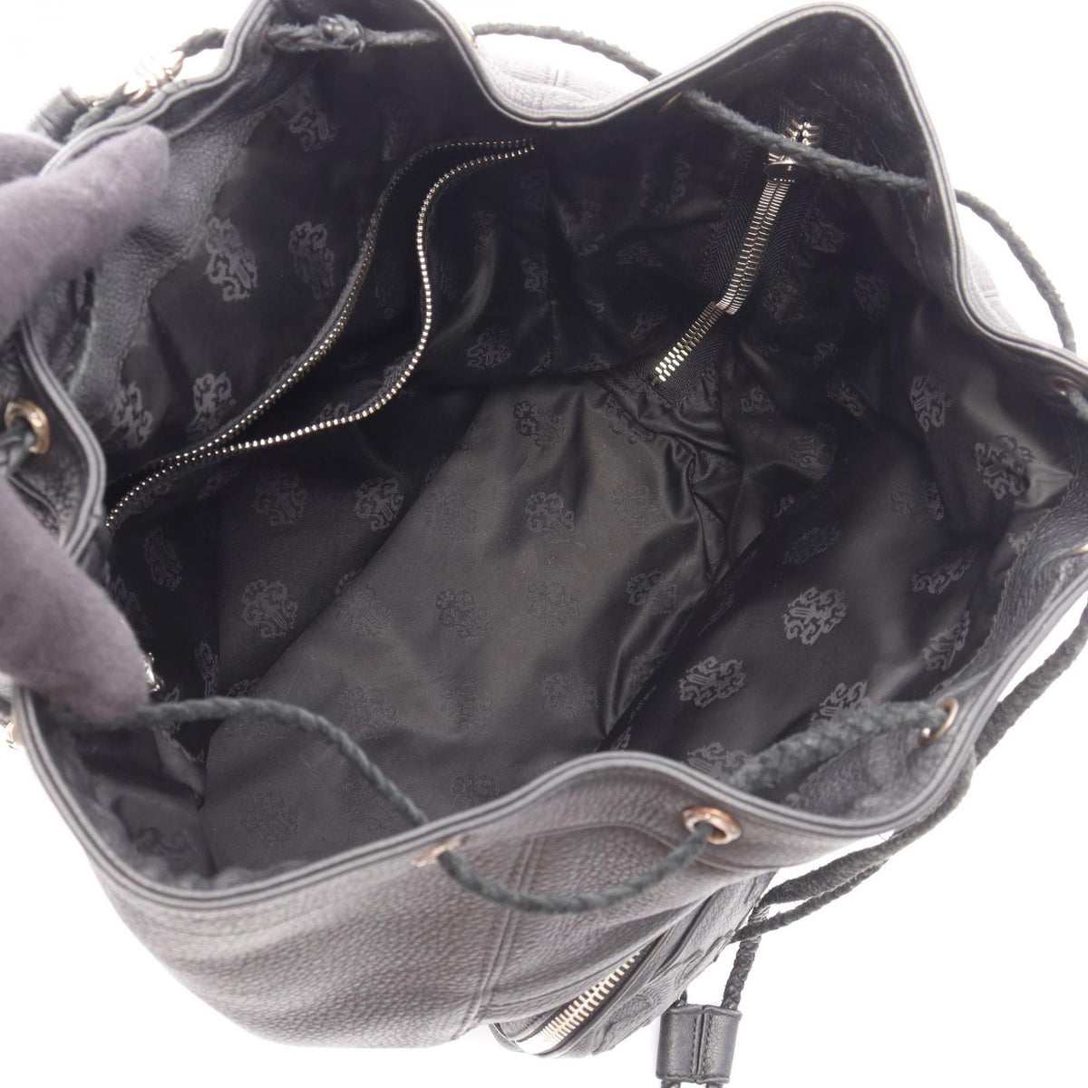 CHROME HEARTS Strange Love Cemetery Cross Leather Backpack