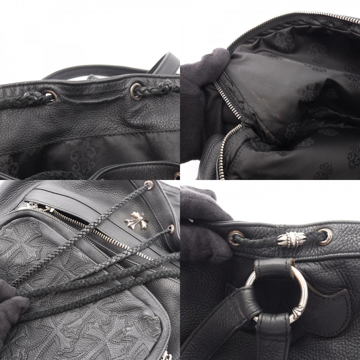 CHROME HEARTS Strange Love Cemetery Cross Leather Backpack