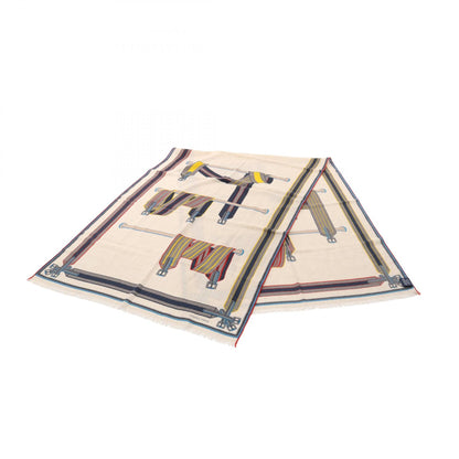 HERMES Silk Cashmere Equestres Scarf