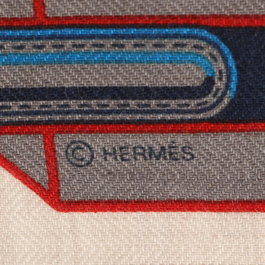 HERMES Silk Cashmere Equestres Scarf