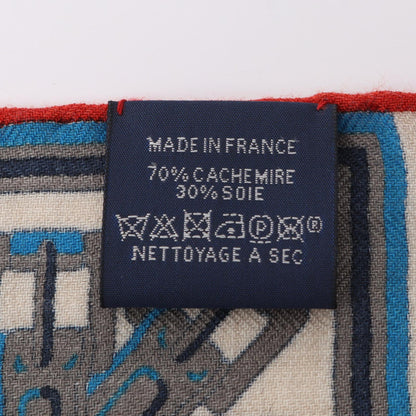 HERMES Silk Cashmere Equestres Scarf