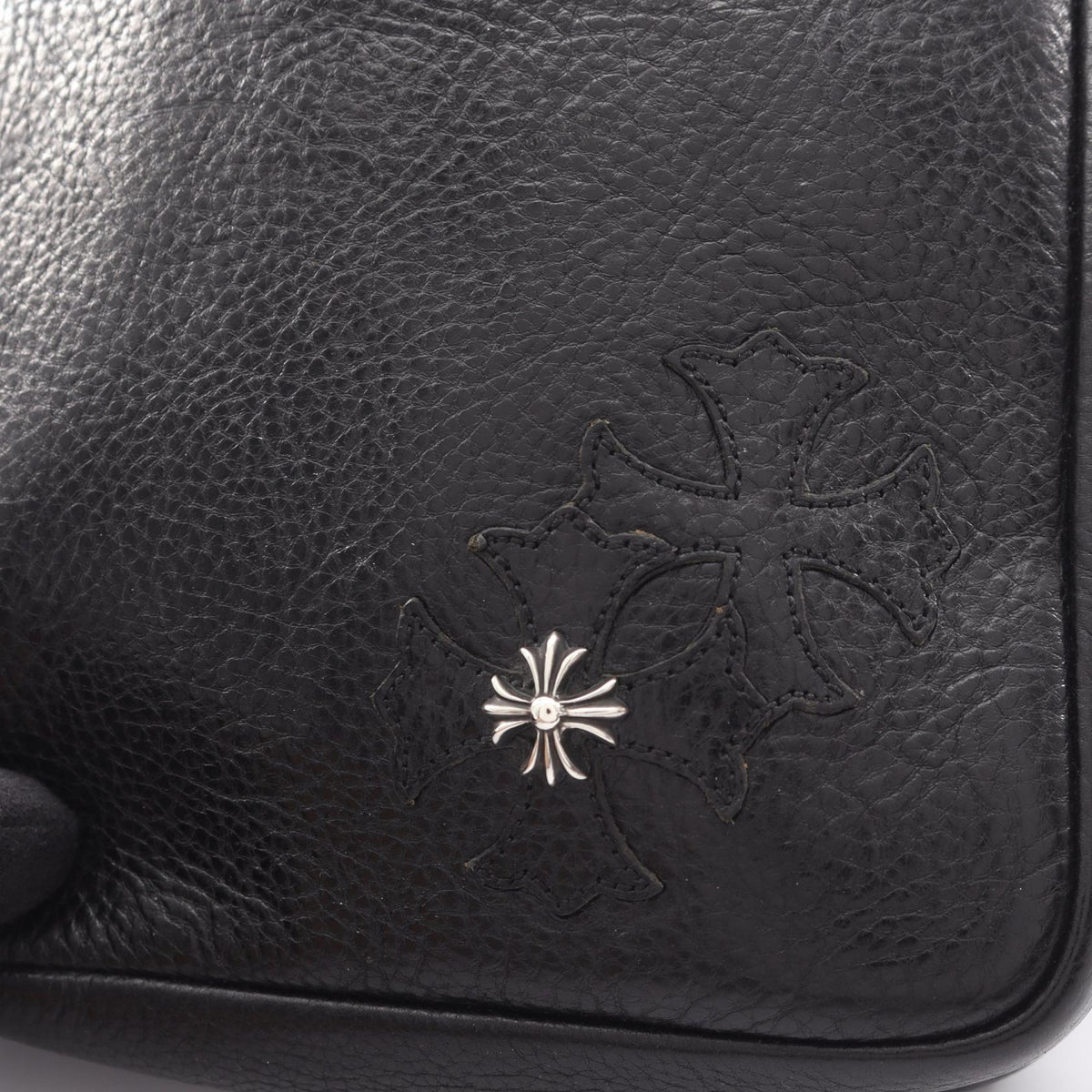 CHROME HEARTS EVERYDAY CARRY CH Plus Leather Bag, Black