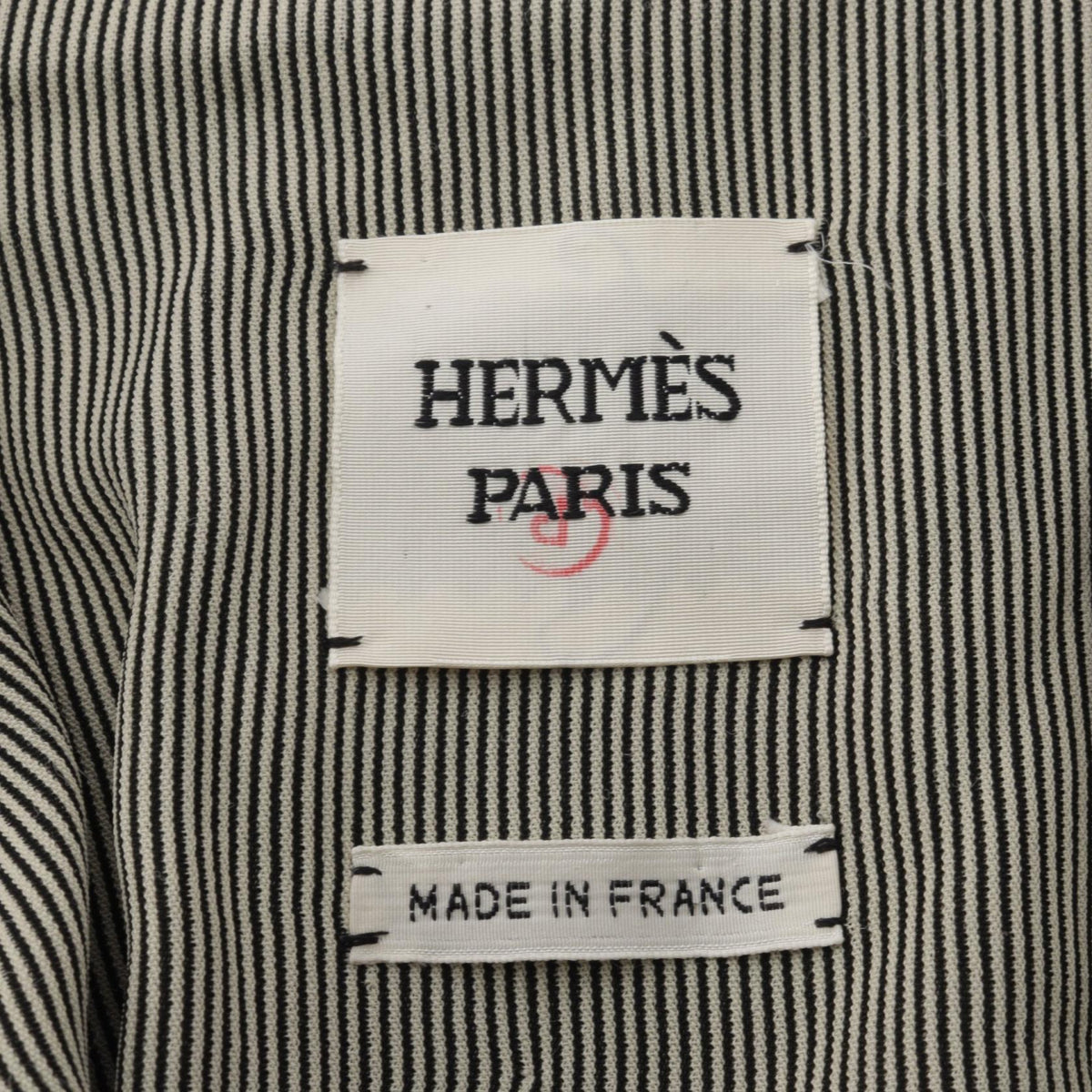 HERMES Stripe Rayon Acetate Shirt Size 38