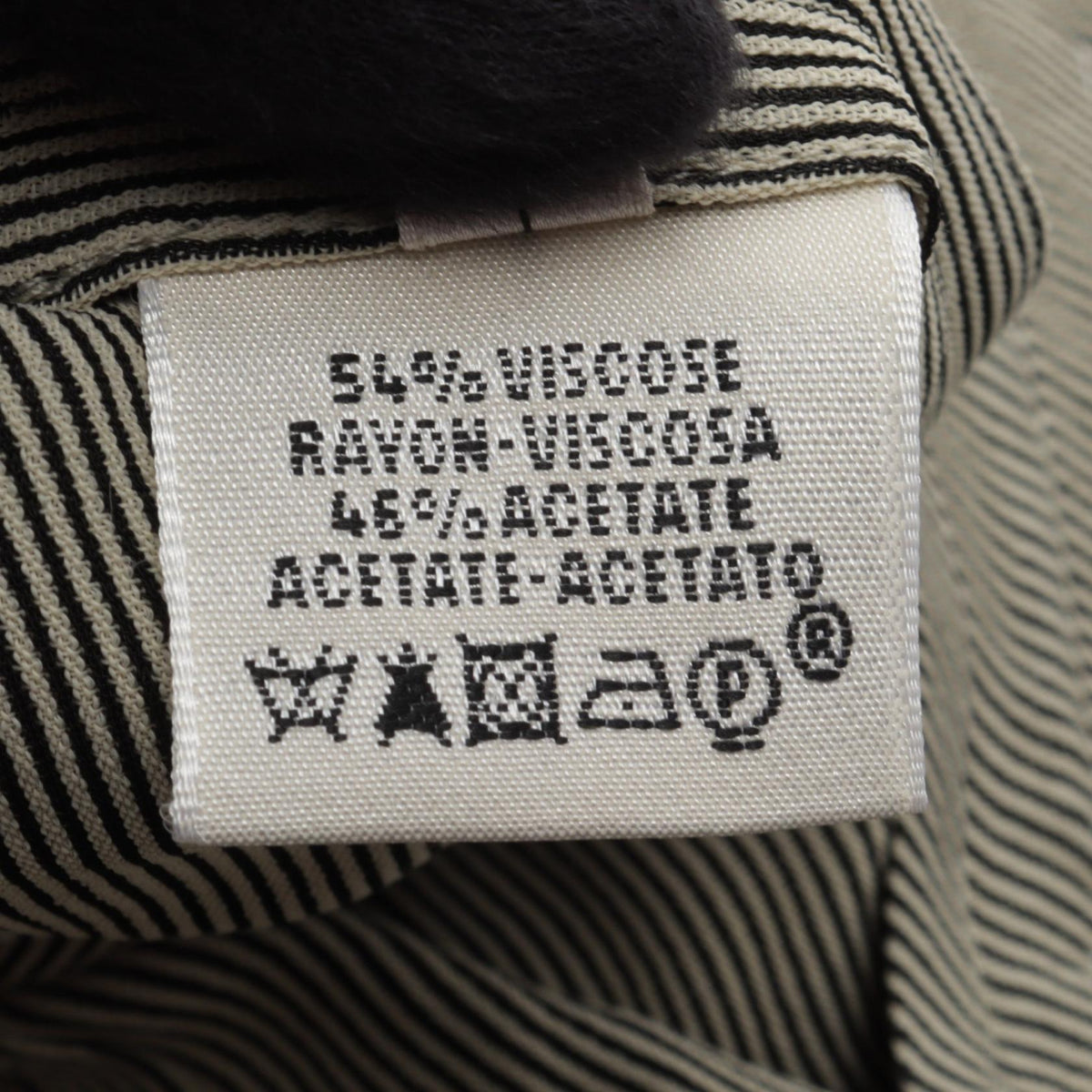 HERMES Stripe Rayon Acetate Shirt Size 38
