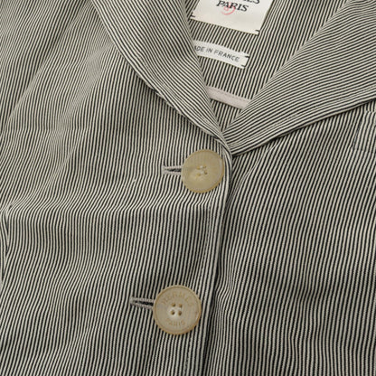 HERMES Stripe Rayon Acetate Shirt Size 38