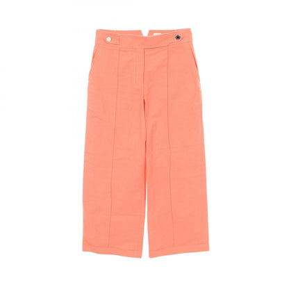HERMES Sellier Button Cotton Pants Orange Size 36