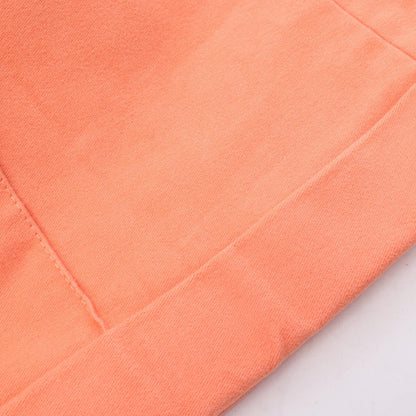 HERMES Sellier Button Cotton Pants Orange Size 36