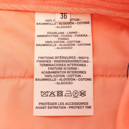 HERMES Sellier Button Cotton Pants Orange Size 36