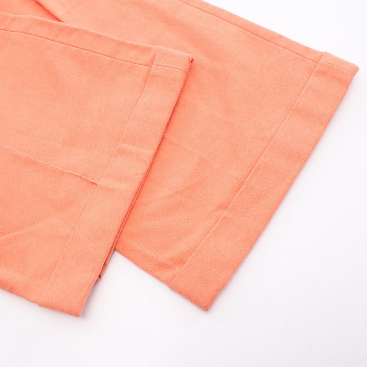 HERMES Sellier Button Cotton Pants Orange Size 36