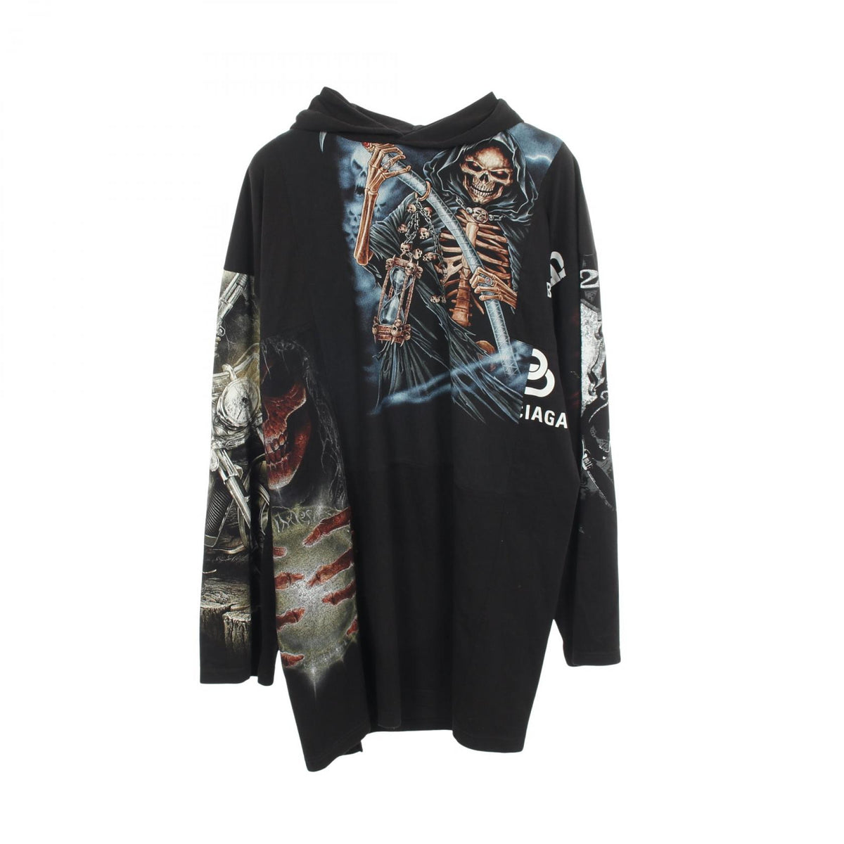 BALENCIAGA LIMITED EDITION Reworked Hoodie Black Size L