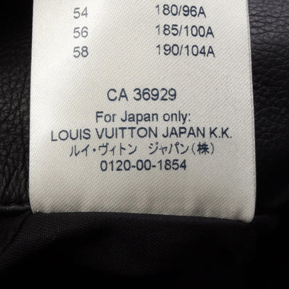 Louis Vuitton OFF Shearling Zip Up Leather Ring Size 54