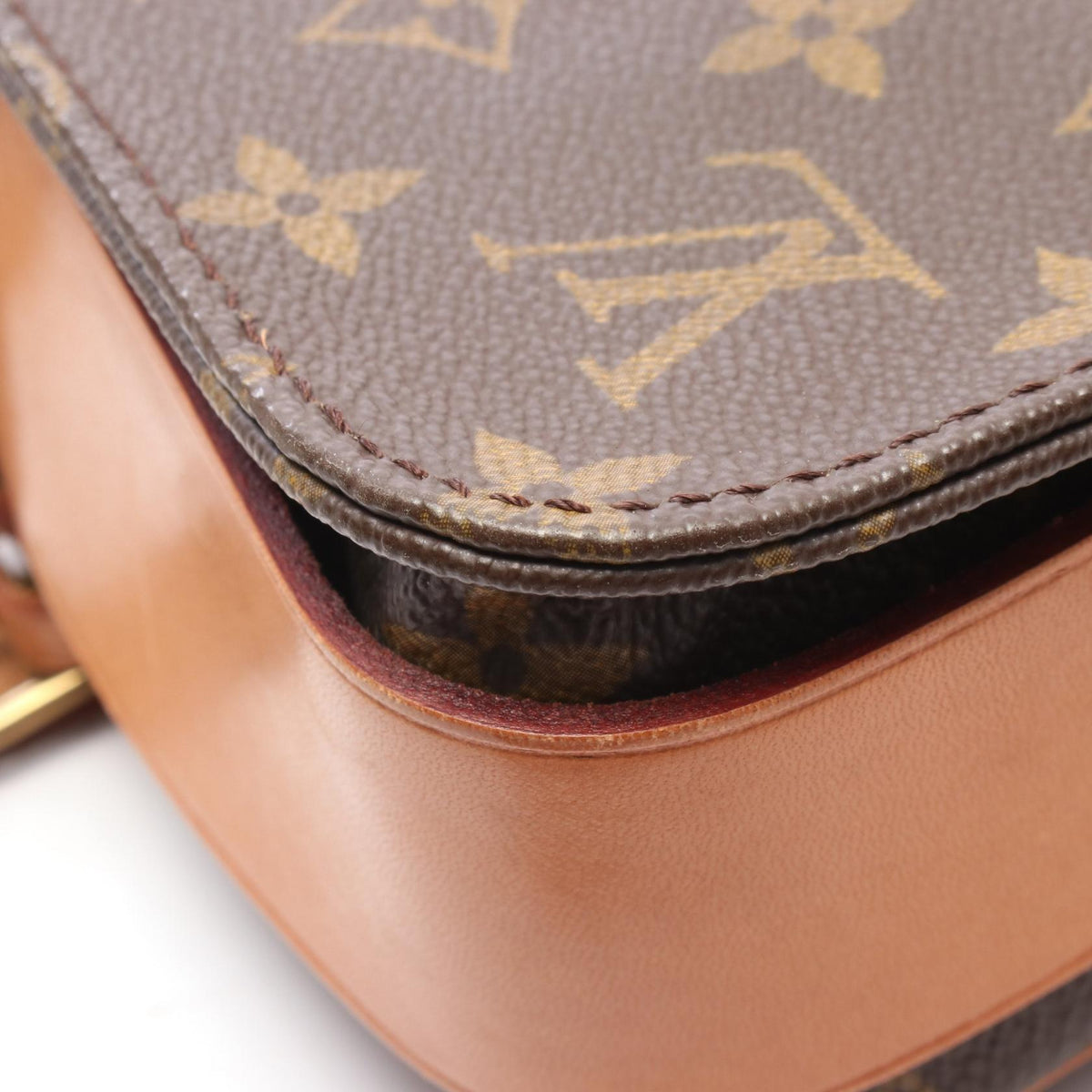 LOUIS VUITTON Monogram Shoulder Bag Brown