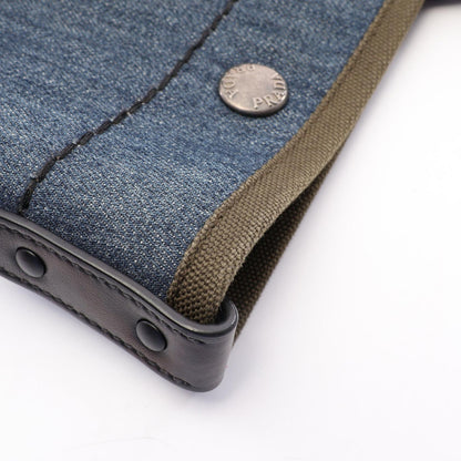 PRADA DENIM+CITY CALF 2WAY Denim Tote Bag