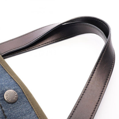 PRADA DENIM+CITY CALF 2WAY Denim Tote Bag