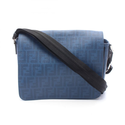 FENDI Zucca Shoulder Bag PVC Canvas Blue