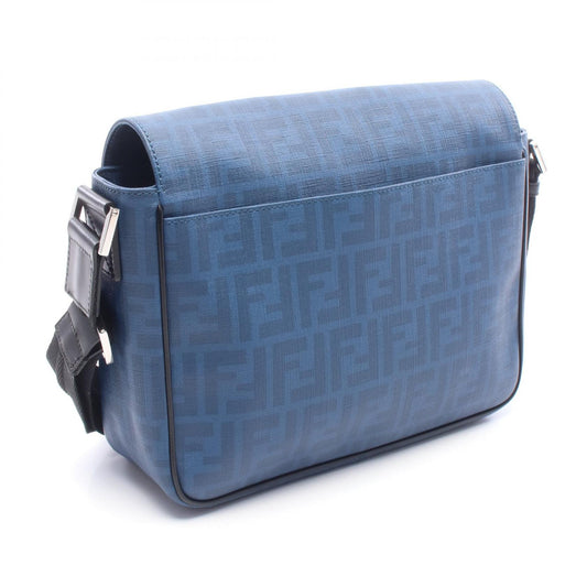 FENDI Zucca Shoulder Bag PVC Canvas Blue