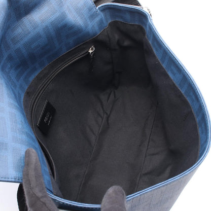 FENDI Zucca Shoulder Bag PVC Canvas Blue