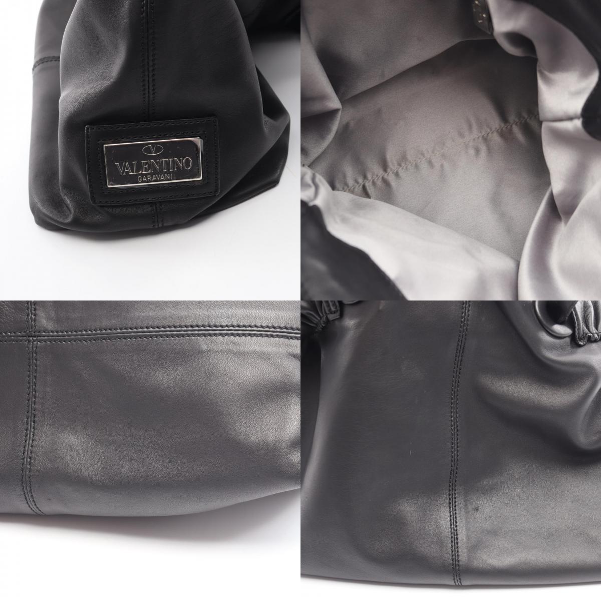 Valentino Garavani Leather Tote Bag Black