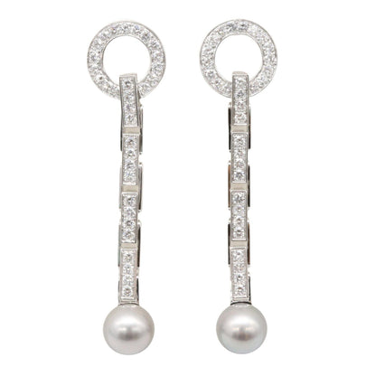 CARTIER Himalia K18WG Diamond Earrings