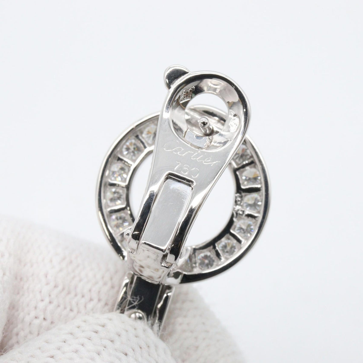 CARTIER Himalia K18WG Diamond Earrings