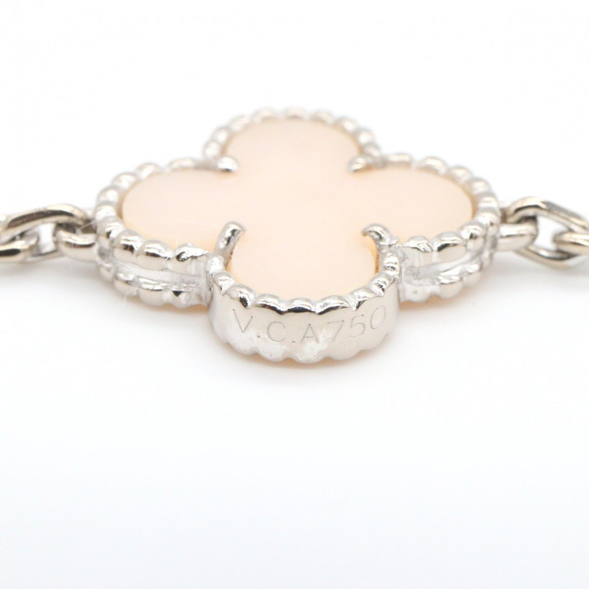Van Cleef & Arpels Vintage Alhambra 18K WG Necklace