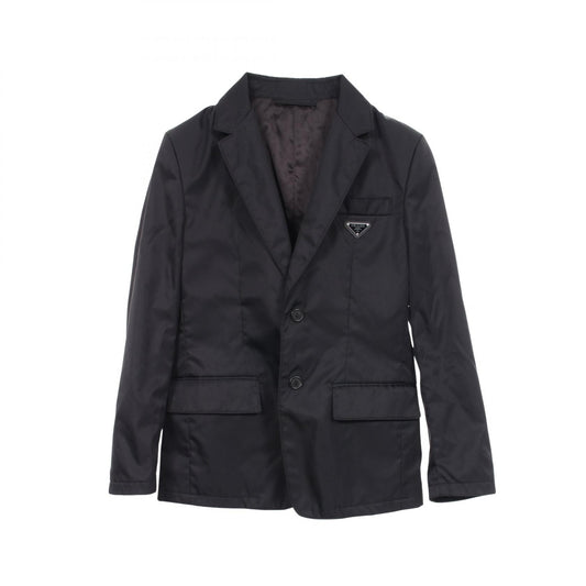 PRADA Re-Nylon Black Triangle Logo Blazer Size 46