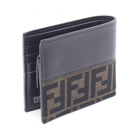 FENDI Zucca Bi-fold Wallet Brown