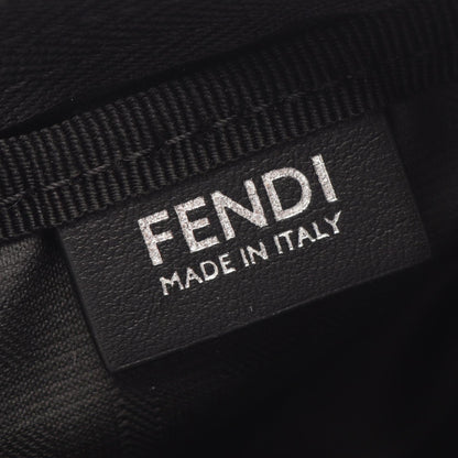 FENDI Zucca Canvas Leather Pouch Black