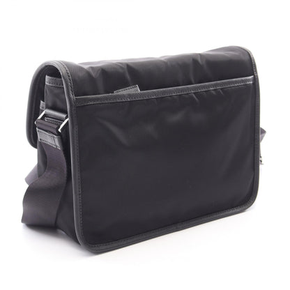 PRADA TESSUTO + Saffiano Shoulder Bag Black