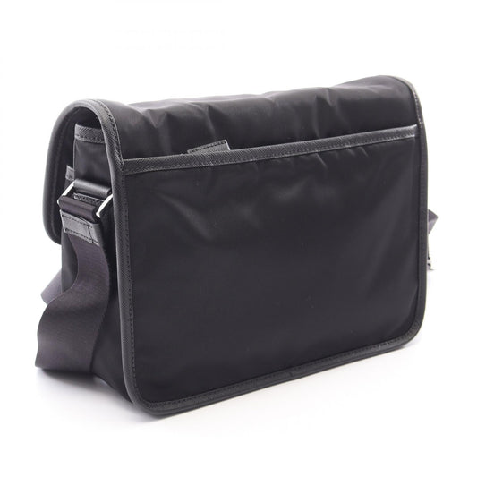 PRADA TESSUTO + Saffiano Shoulder Bag Black