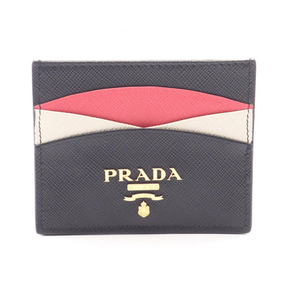 PRADA Saffiano Leather Card Wallet Black