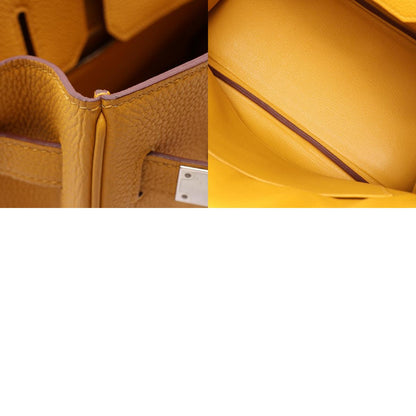 HERMES Birkin 30 Jaune Ambre Handle Bag