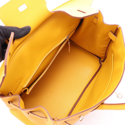 HERMES Birkin 30 Jaune Ambre Handle Bag