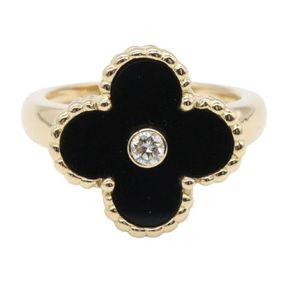 Van Cleef & Arpels Vintage Alhambra Gold Ring Size JP 8.5