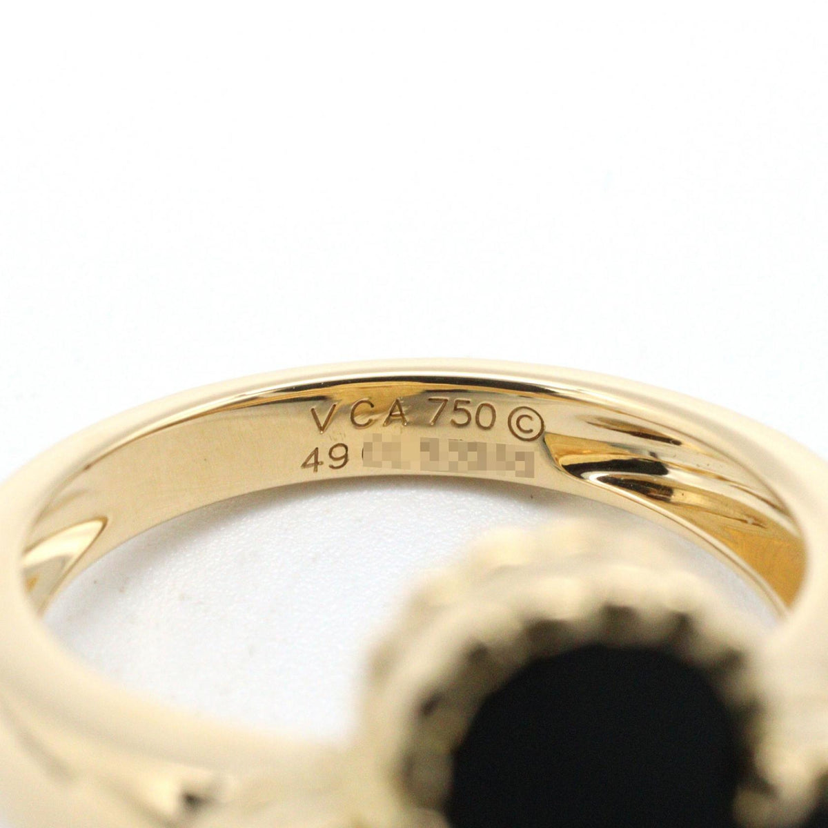 Van Cleef & Arpels Vintage Alhambra Gold Ring Size JP 8.5