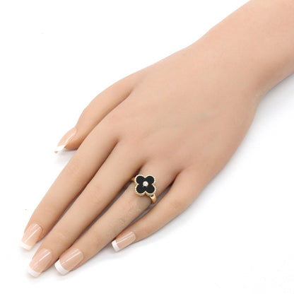Van Cleef & Arpels Vintage Alhambra Gold Ring Size JP 8.5