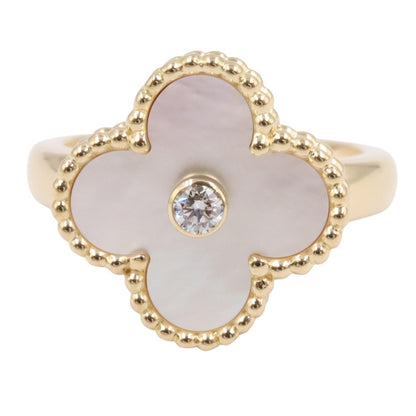 Van Cleef & Arpels Vintage Alhambra Ring K18YG Size JP 10.5