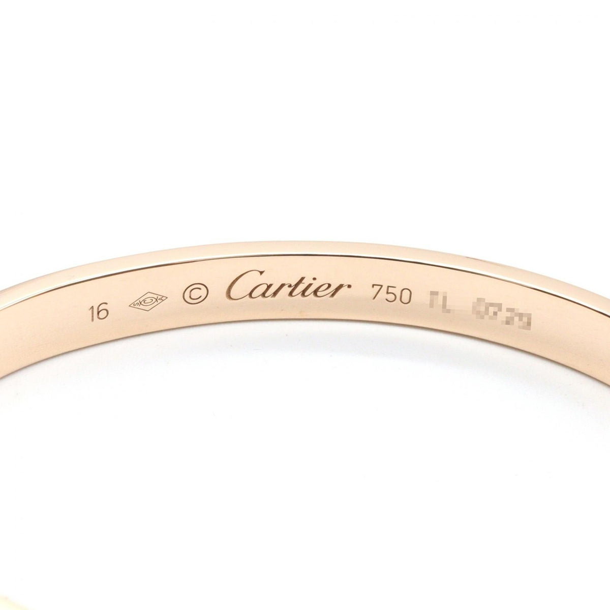 CARTIER Open Love K18PG Bracelet Gold Size 16