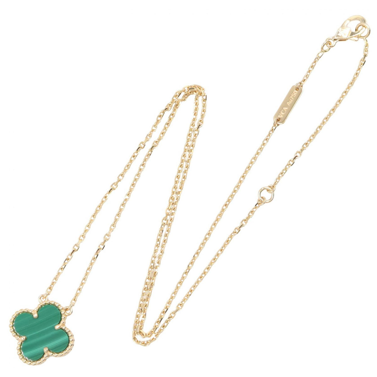 Van Cleef & Arpels Malachite Necklace Gold
